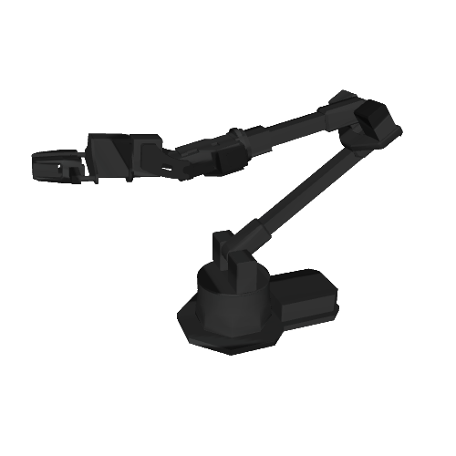 Rendered 3D model of the WidowX 250 6DOF robot arm