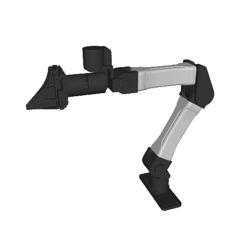 Rendered 3D model of the YAM robot arm